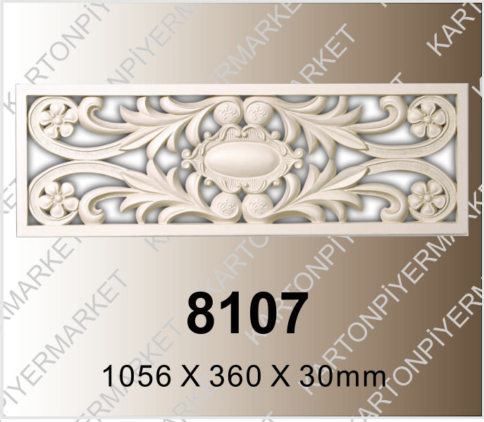 8107 Transparan Poliüretan Dekoratif Panel-Gizli Işık